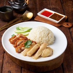 ข้าวมันไก่ผสม 2 อย่าง