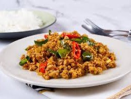 คั่วกลิ้งหมูสับ (กับข้าว)