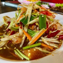 ตำมะม่วง ปูปลาร้า