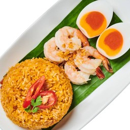 ข้าวผัดน้ำพริก + กุ้ง