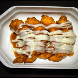 ชุดกุ้งผสมชีสราดซอสบาร์บิคิวมาโย