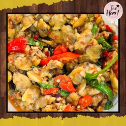 เนื้อหอยลายผัดพริกเผา (กับข้าว)