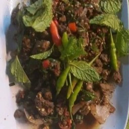 ลาบเนื้อสุก