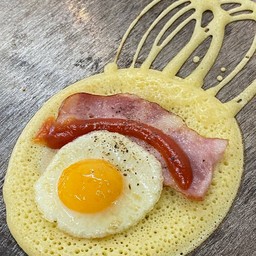 ไข่นก+เบคอน