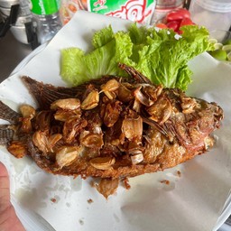 ปลานิลทอดกระเทียมม