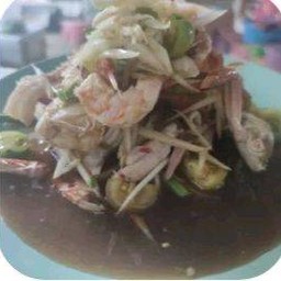 ตำรวมทะเล ปูม้า กุ้งสด หมึก หอยแครง
