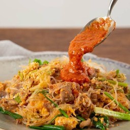 สุกี้แห้ง หมู