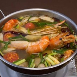 ต้มยำ น้ำใส กุ้งแม่น้ำ หม้อไฟ