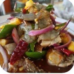 ตำข้าวโพด ปูม้ากุ้งสด