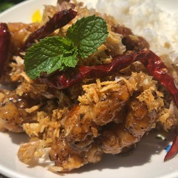 ข้าวหน้าปลากระพง