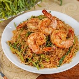 หมี่กระเฉดกุ้ง