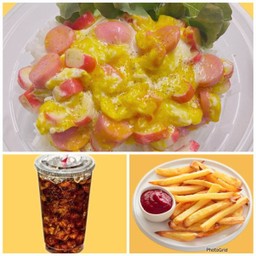 ข้าวไข่ข้น+เฟรนฟาย+โค้ก