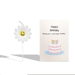 Flower candle+card