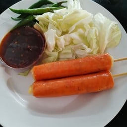 ลูกชิ้นปิ้งเตาถ่าน/เบอร์เกอร์ ฮาลาล