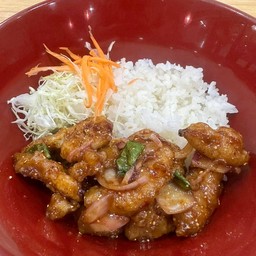 ข้าวหมูทอดคลุกฝุ่น