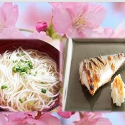 Somen-Hot-300g+Saba-Shioyaki บะหมี่โซเมนร้อน 300g+ปลาแมคเคอเรลย่างเกลือ