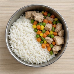 ข้าวอกไก่ผัดผักรวม