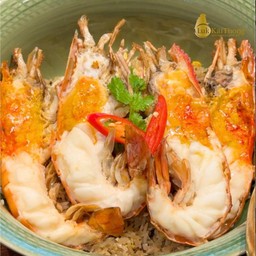 ข้าวผัดกุ้งแม่น้ำ(สำหรับ3-4ท่าน)