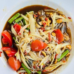 ตำซั่วใส่ขนมจีน