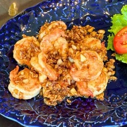 กุ้งแชบ๊วยทอดกระเทียม (ใหญ่)