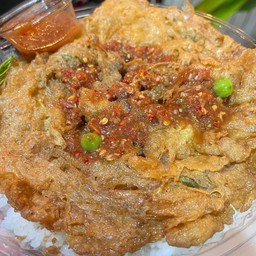 ไข่เจียวชะอมหมูสับน้ำพริกกะปิ