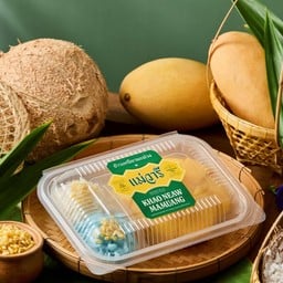 ข้าวเหนียวมะม่วงน้ำดอกไม้ (อัญชันxต้นตำหรับ)