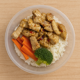 ข้าวอกไก่ผัดพริก