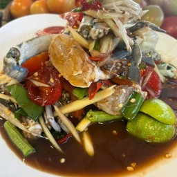 ตำปูปลาร้า+ปูม้า