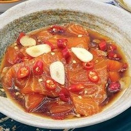 ปลาแซลมอนดองซีอิ๊วญี่ปุ่น (เดี่ยว)