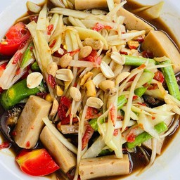 ตำปูปลาร้า+หมูยอ