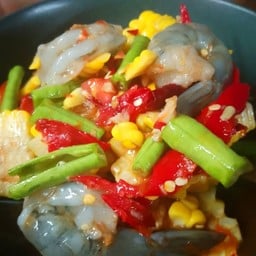 ตำข้าวโพด กุ้งสด