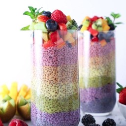 Rainbow Chia Pudding