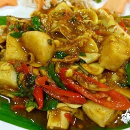 เนื้อหอยเชลล์ผัดฉ่า
