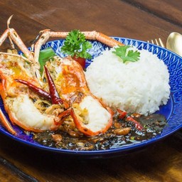 ข้าวกุ้งแม่น้ำลุยสวน