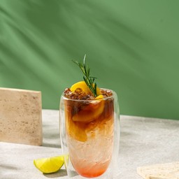 Black Peach & Fresh Lime Soda