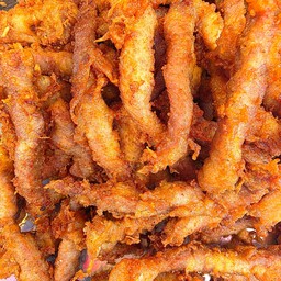 หมูเนื้อล้วน หมูเนื้อแดง ทอดกระเทียม