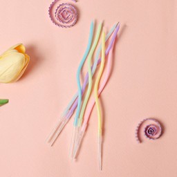 เทียนแท่งเกลียวพาสเทล