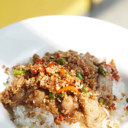 คอหมูย่างคั่วพริกเกลือ