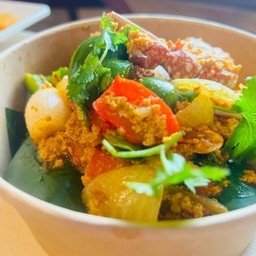 ข้าวราดปูผัดผงกะหรี่