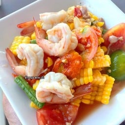 ตำข้าวโพด+กุ้งสุก