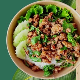 กะเพรา แห้งโคตรแซ่บ มาบยางพร