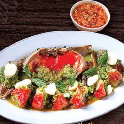 ปูทะเลไข่ดอง น้ำจิ้มรสเด็ด (ไซด์ 2 ตัว)