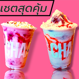 [เซตสุดฮิต] สตอเบอรี่ชีสเค๊กปั่น + บลูเบอรี่ชีสเค๊กปั่น