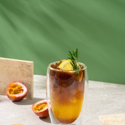 Black Passion Fruit & Fresh Lime Soda