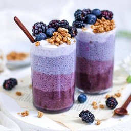 Black & Blue Chia Pudding