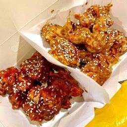 ไก่ป๊อบราดซอส2เกาหลี(สูตรเผ็ด/บาร์บีคิว)