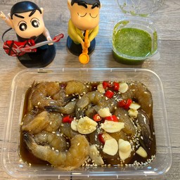 กุ้งดอง+น้ำจิ้มซีฟู้ด 15 ชิ้น 150