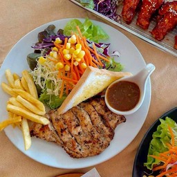 สเต็กไก่พริกไทยดำ