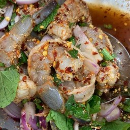 ลาบกุ้งสด