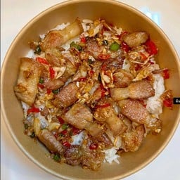 หมูสามชั้นคั่วพริกเกลือ